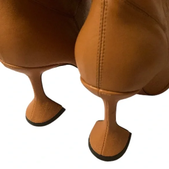 AMINA MUADDI  Leather Flared Heel Boots 35  5 US - Picture 12 of 14